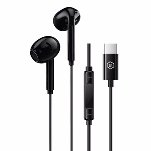 Blavec BHS-02 USB-C austiņas bez silikona uzgaļiem, ar mikrofonu un DAC (BHS02-B), melnas