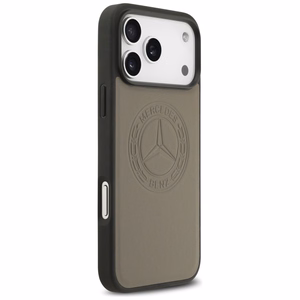 Mercedes Leather Vintage Logo MagSafe Чехол для iPhone 17 Pro Max - бежевый