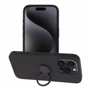 SILIKONA GREDZENS viedtālruņa apvalks IPHONE 15 Pro melns