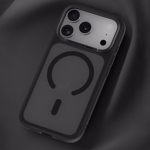 Benks Magnetic Mist maciņš ar metāla rāmi (C.K.FF.AP.BK.0072) iPhone 18 Pro/17 Pro, melns, ar kameras vadības pogu