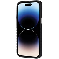 Audi Dabīgās ādas apvalks ar MagSafe iPhone 14 Pro Max - melns un sarkans