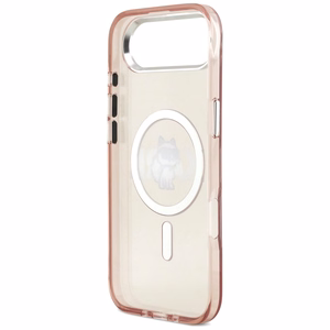 Karl Lagerfeld IML Choupette Sketch Logo MagSafe viedtālruņa apvalks iPhone 17 Air - rozā
