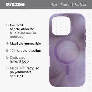 Incase Halo Case vāciņš ar MagSafe iPhone 16 Pro Max tālrunim, Tidal Ocean krāsā