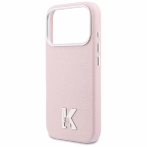 Karl Lagerfeld Karl Head Logo MagSafe futrālis iPhone 17 Pro Max - Rozā krāsā