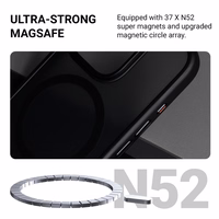 Crong Hybrid Frost MAG Cover - iPhone 17e / 16e MagSafe maciņš (melns)