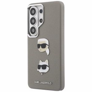 Karl Lagerfeld maciņš Saffiano Double Heads Metal Samsung Galaxy S26 Ultra sudraba