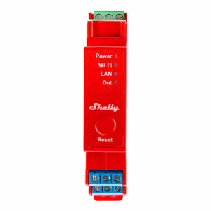 Shelly Pro 1PM DIN sliedes slēdzis ar jaudas mērīšanu, 1 kanāls, WiFi/LAN
