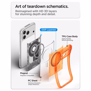 Spigen Ultra Hybrid MagSafe maciņš iPhone 18 Pro / 17 Pro, oranžs