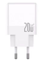 JELLICO Sienas lādētājs EU57 PD 20W 1xUSB-C + 1xUSB QC3.0 balts