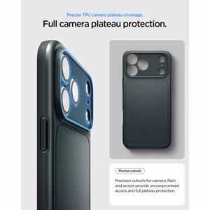 Spigen Thin Fit MagSafe maciņš iPhone 18 Pro / 17 Pro, zaļš