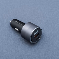FORCELL F-ENERGY Alu automobiļa lādētājs 2 x Type C + USB A PD QC4.0 SFC2.0 3A 85W pelēks