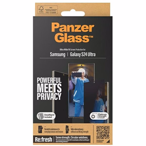 PanzerGlass īpaši plats privātuma aizsargstikls ar pozicionētāju Samsung Galaxy S24 Ultra