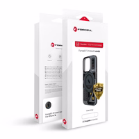 FORCELL F-PROTECT Leveli ar divu slāņu 4D tehnoloģiju, militārā nolaišanas pārbaude saderīgs ar MagSafe SAMSUNG S25 - cyber pelēks