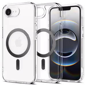 Spigen Ultra Hybrid MagSafe iPhone 16e Carbon Fiber Case - Clear