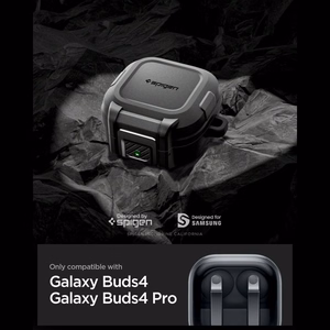 Spigen Lock Fit maciņš Samsung Galaxy Buds 4 / 4 Pro - Matte melns