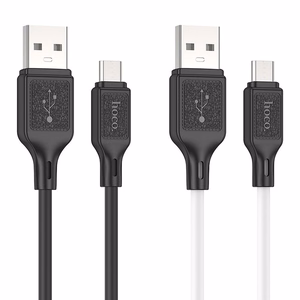 Kabelis USB-A uz Micro USB Hoco 2,4A 1 m X90 melns