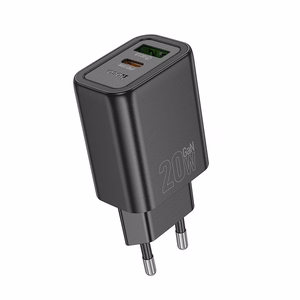 Lādētājs Hoco USB-A + USB-C QC3.0 PD 3A 20W N61 melns