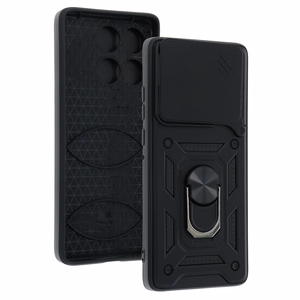 Slide Camera Armor viedtālruņa apvalks Motorola Edge 60 5G, melns