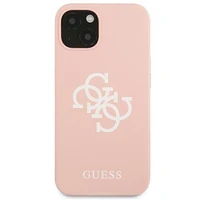 Guess Silikona 4G Logo Maciņš for iPhone 13 / 14 / 15 - rozā