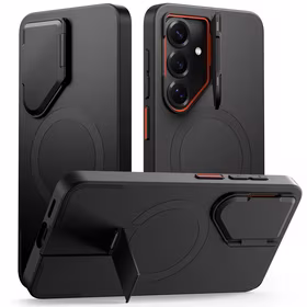 Tech-Protect Kevlar Aura MagSafe Maciņš for Samsung Galaxy S26 - melns and oranžs