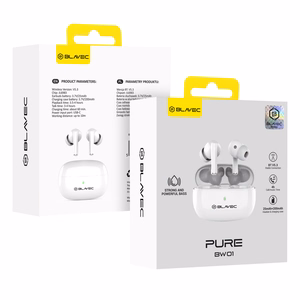 Blavec Bluetooth TWS Austiņas BW-01 Pure (BW01-W) baltas