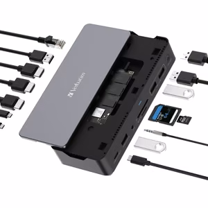 VERBATIM USB-C Pro dokstacija 15 portiem