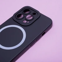 Silikona mag futrālis iPhone 15 Plus 6,7" melns