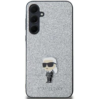 Karl Lagerfeld Fiksēts Mirdzošs Ikonik Logo Metal Pin viedtālruņa apvalks Samsung Galaxy A35 - sudraba