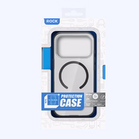 Rock Crystal Armor sērijas magnētiskais viedtālruņa apvalks Iphone 17 Pro Max melns