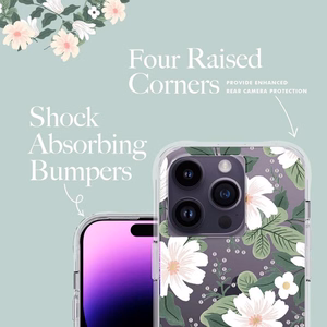Rifle Paper Clear vāciņš ierīcei iPhone 14 Pro, ar “Willow” rakstu