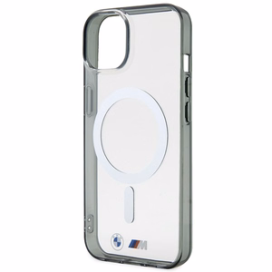 BMW Sudraba Gredzens MagSafe apvalks iPhone 14 Plus - caurspīdīgs