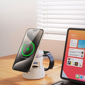 DUZZONA W23 5-in-1 magnētiskā bezvadu uzlādes stacija ar Bluetooth skaļruni