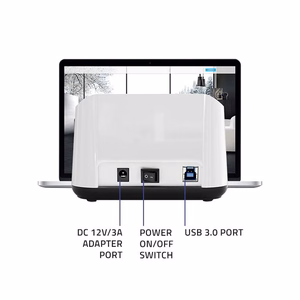 Qoltec 50309 HDD/SSD 2.5" 3.5" Dokstacija SATA III USB 3.0 5Gb/s Klonēšana