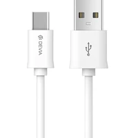 Devia Kabelis Smart EC082 USB - USB-C 1,0 m 2,1A balts