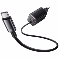 Tīkla lādētājs USAMS JC Series CC266 65W GaN Fast Charger 2xUSB-C 1xUSB-A melns
