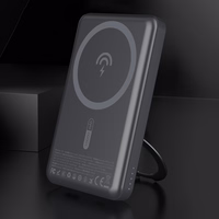 Dudao K28S 20W PD 5000mAh Portatīvais lādētājs ar Magnētisko funkciju un statīvu - pelēka