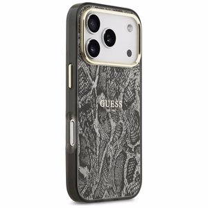 Guess Pitona raksta magnētiskais apvalks iPhone 17 Pro - melns