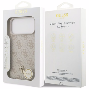 Guess 4G Small Classic Logo MagSafe maciņš iPhone 17 Pro Max / 18 Pro Max, rozā