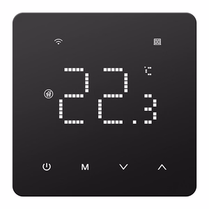 Tuya HT260034 programmējams Wi-Fi termostats elektriskajai apkurei, 16 A, melns
