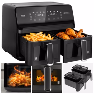 TEESA AIR FRYER DUAL POT XXL karstā gaisa friteris, 8 l, 2700 W