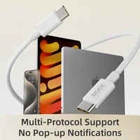 Rock Kabelis P8 Pamatsērija - Type-C uz Type-C kabelis - PD 60W 3A - 1 metrs balts (m)