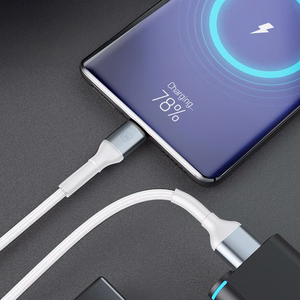 3mk Hyper Cable N-SERIES USB-A / USB-C 1m 9V/2A 18W kabelis - balts