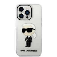 Karl Lagerfeld Ikonik Karl viedtālruņa apvalks iPhone 14 Pro Max - caurspīdīgs