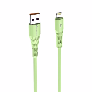 FORCELL F-ENERGY C343 kabelis USB A uz Lightning 2,4A 12W Silicone 1 m zaļš