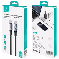 Kabelis USAMS Huan Series SJ752 60W USB-C uz USB-C 1,2 m tumšs