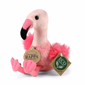 Rappa videi draudzīga reālistiska plīša rotaļlieta – flamings, 15 cm