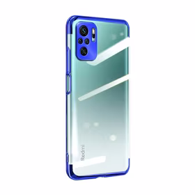 Clear Color Case Gel TPU elektroplātes rāmja vāks Xiaomi Redmi Note 10 5G / Poco M3 Pro zils