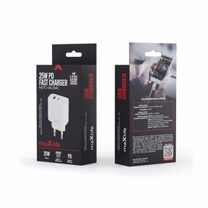 Maxlife MXTC-06-25AC PD QC lādētājs 1x USB-C 1x USB 25W balts