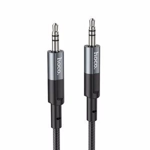 Kabelis AUX Jack 3,5 mm uz Jack 3,5 mm Hoco 1 m UPA23 metāliski pelēks