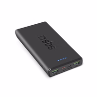 Portatīvais lādētājs SBS TTBB10000FASTPD20K 10000 mAh 20W ar Power Delivery - melna